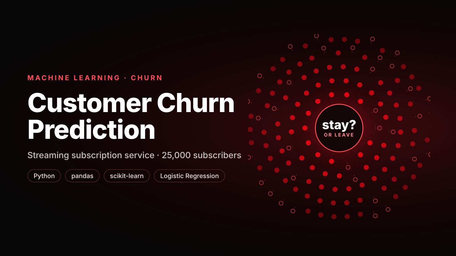 Customer churn prediction for a streaming subscription service